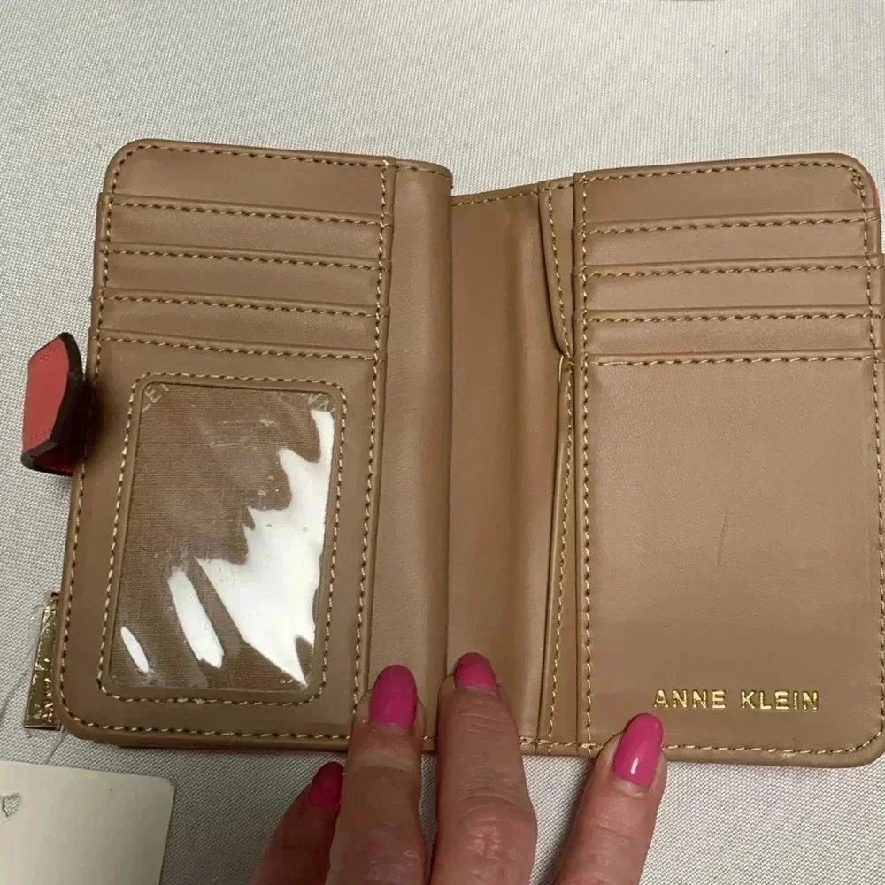 ANNE KLEIN Wallet, beautiful coral Color. NWT.